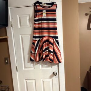 Michael Kors Dress - Navy, Pink, White Stripes